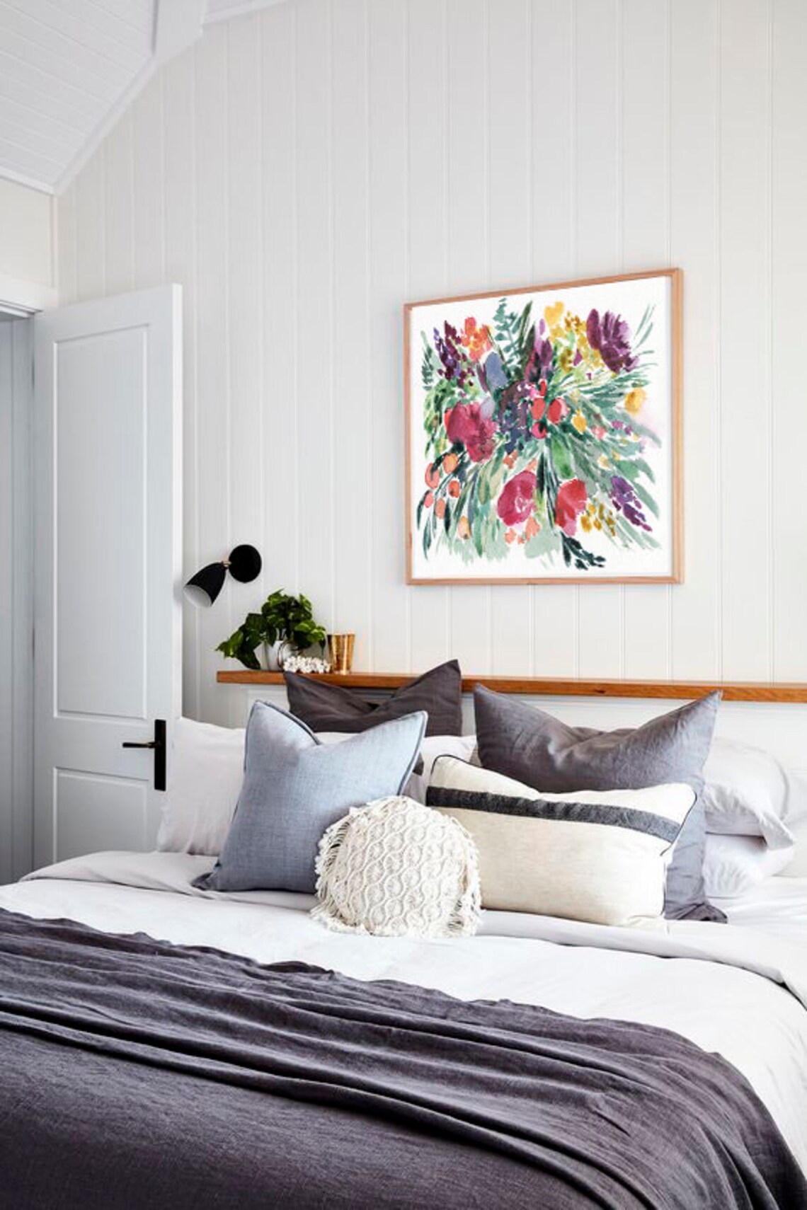 Floral Art Instant Art Flowers Print Botanical Wall Art Colorful Floral Print Floral Art Flowers Watercolor Art - Image 2