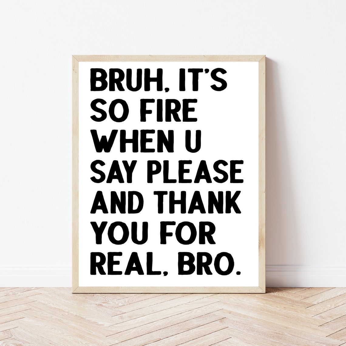 Say Please and Thank You Funny Classroom Manners Humor Poster