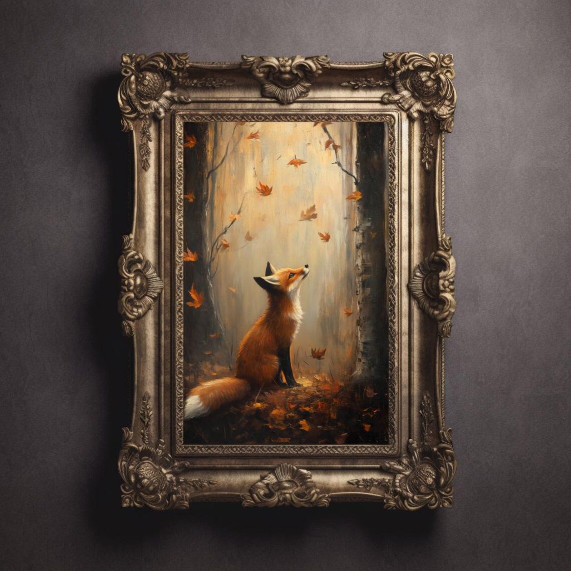 Fall Fox Art Print, Autumn Forest Woodland Animal - Image 3