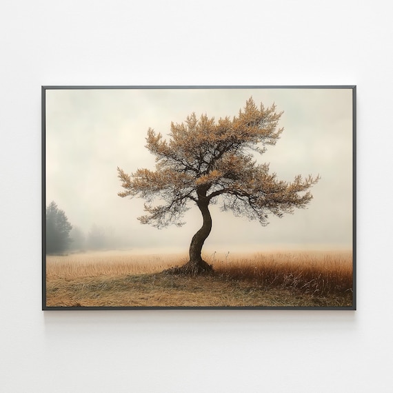 Autumn Landscape, Moody Rustic Fall Decoration