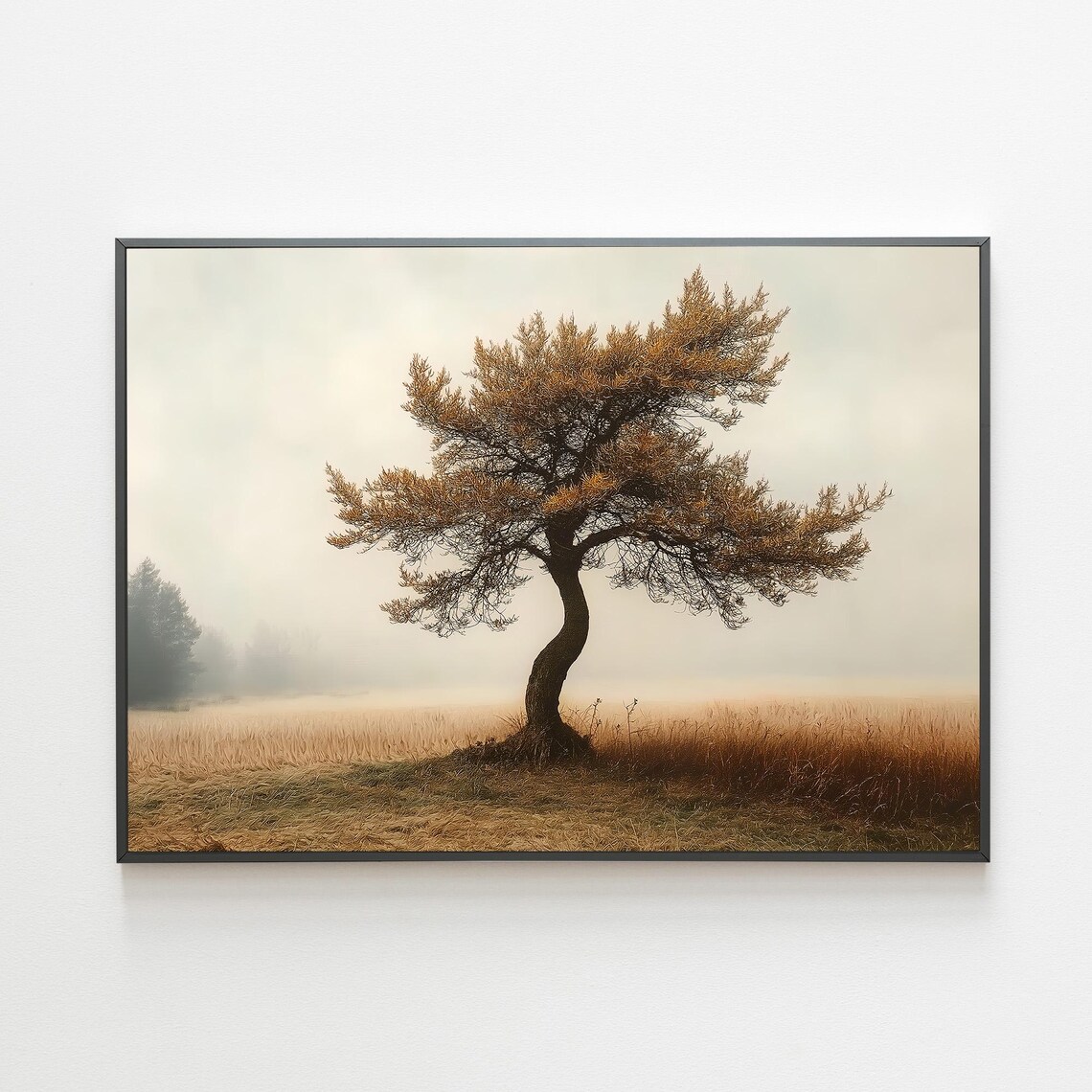Autumn Landscape, Moody Rustic Fall Decoration