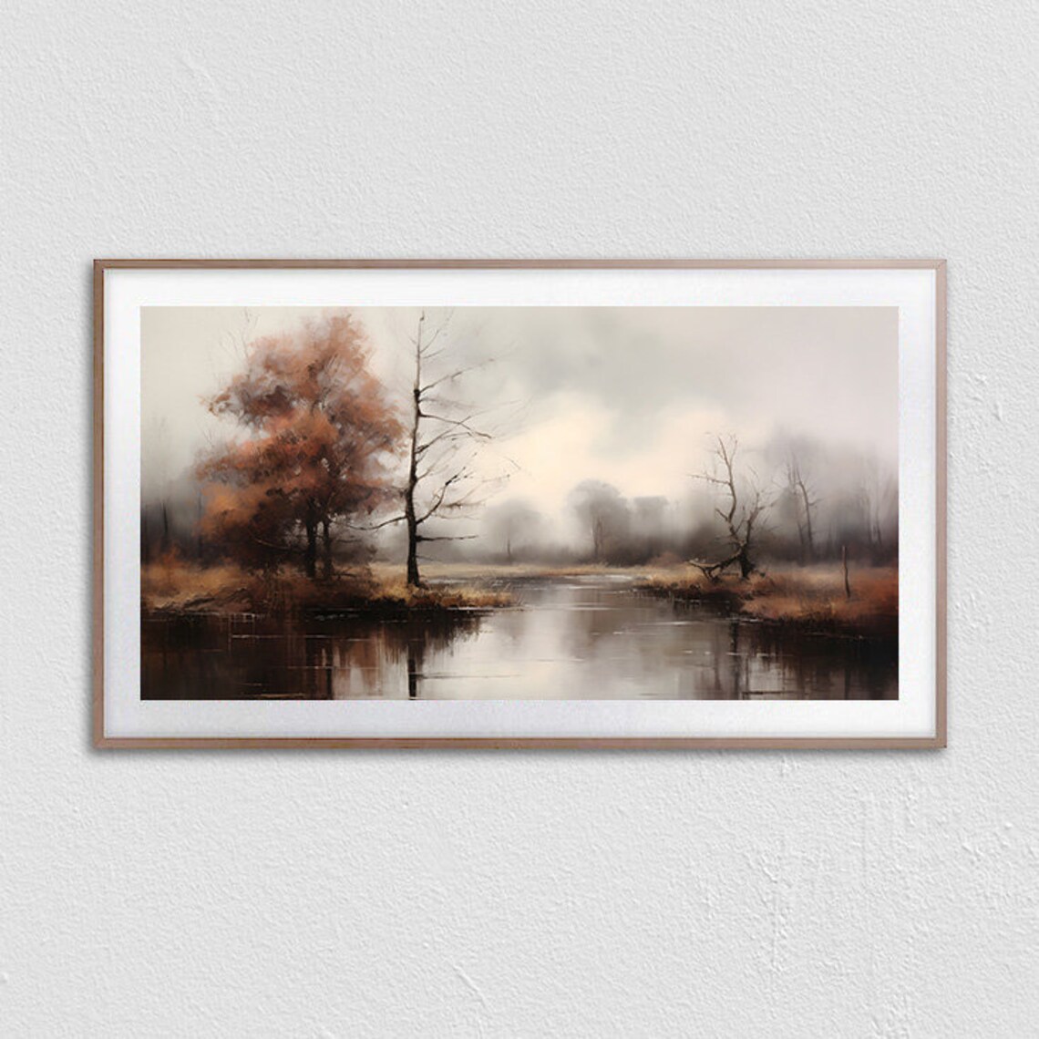 Moody Fall Frame Tv Art Vintage Autumn Landscape Fall Landscape Painting Art For Frame Tv Frame - Image 2