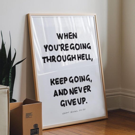 Inspiring Trendy Wall Art Print Positive Quote Poster Uplifting Positivity Typography Motivational Feel Good Living Room Gift
