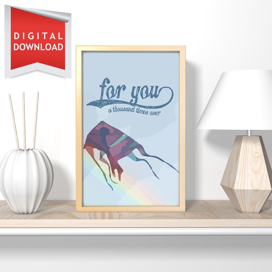 The Kite Runner Quote For You A Thousand Times Over Kite Art Poster