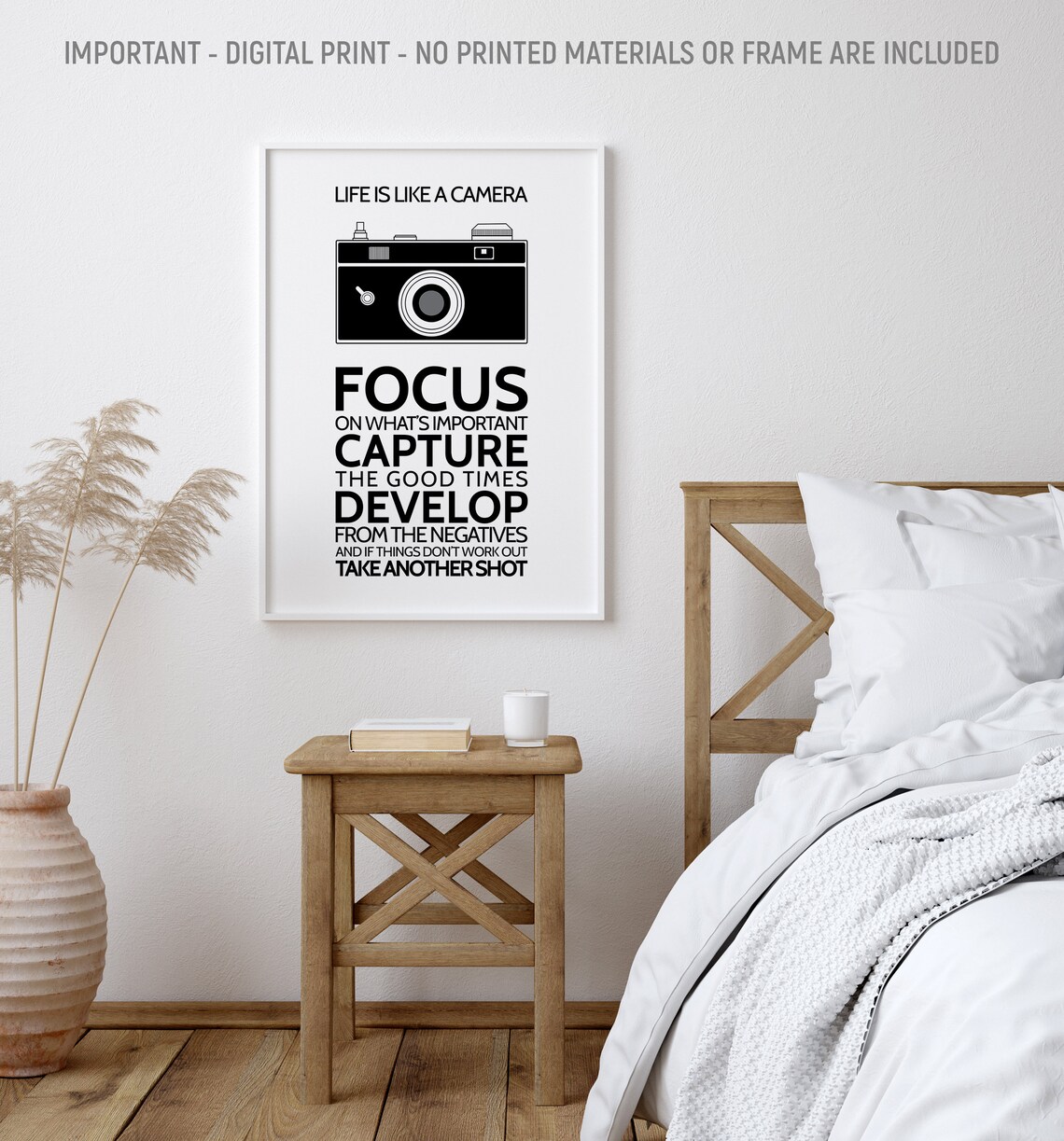 Life Is Like a Camera Focus Capture Good Times Vintage Poster - Image 2