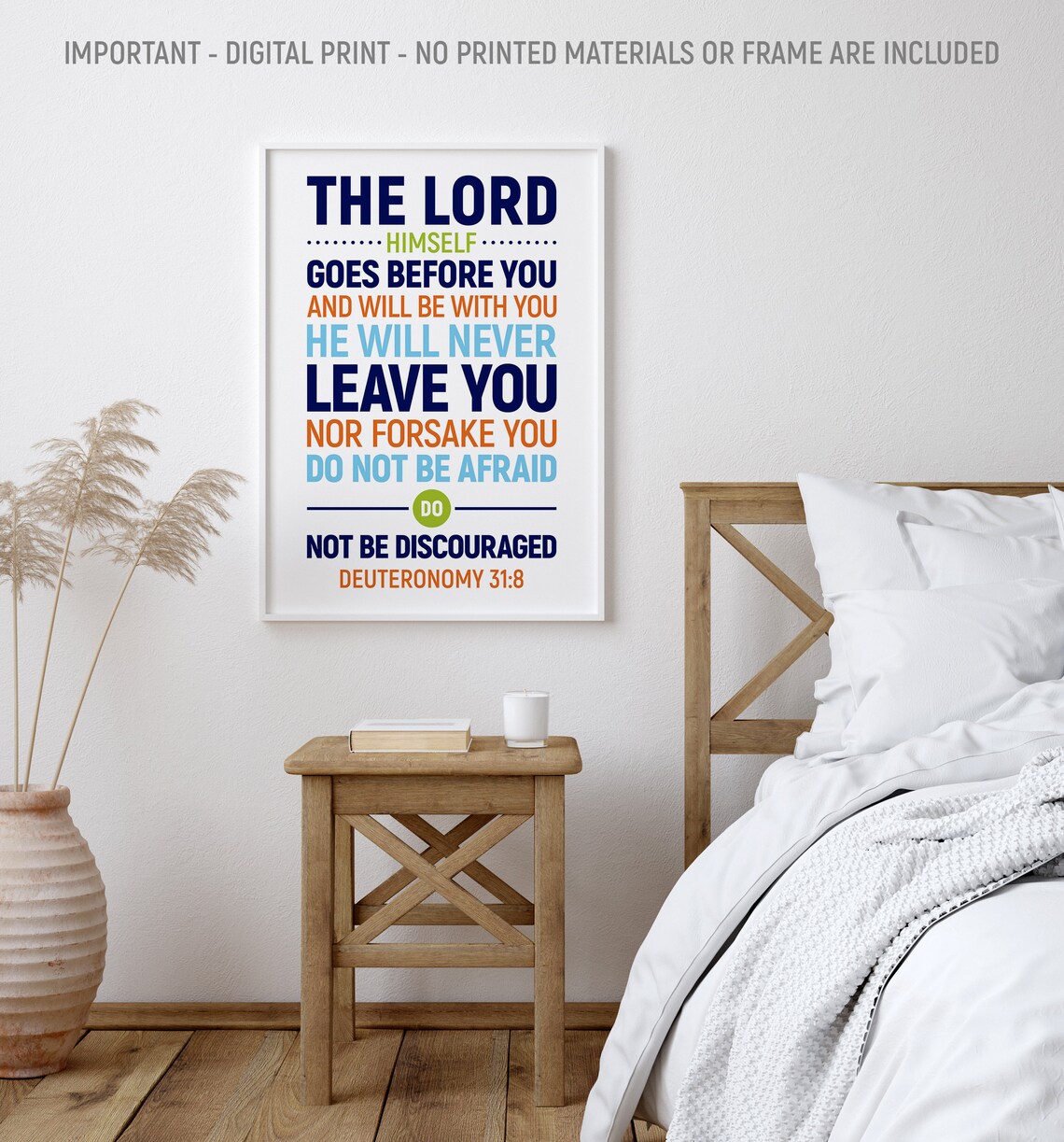 The Lord Himself Goes Before You Deuteronomy 31:8 Color Poster - Image 2