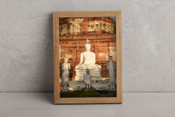 Thailand Buddha Statue Ayutthaya Bangkok Street Photography Wall Art Gift Travel History