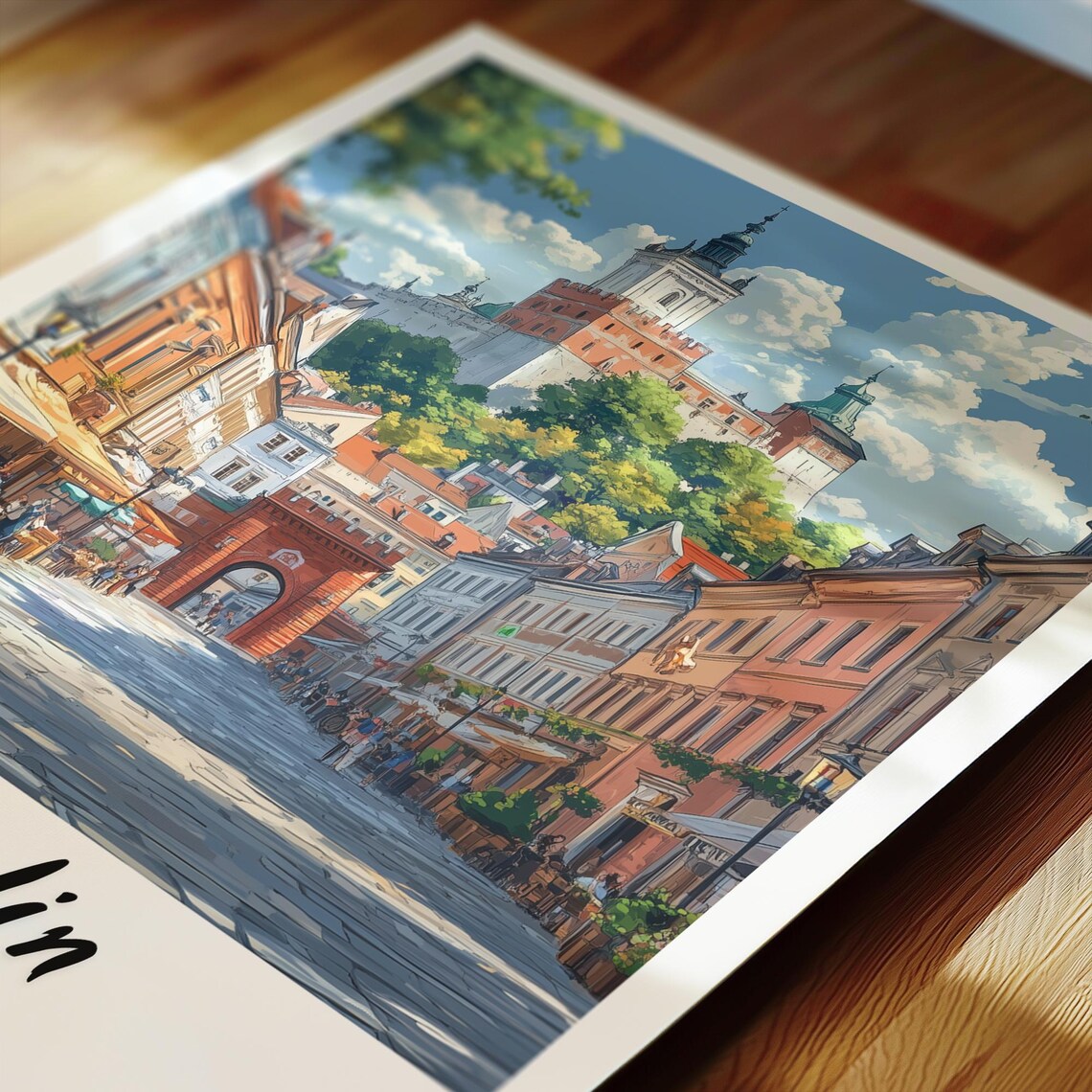 Lublin Travel Print, Poland Wedding Gift - Image 2