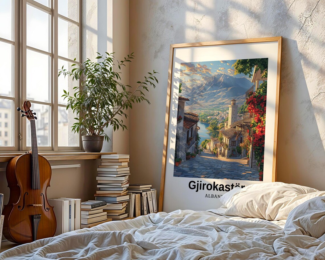 Berat Travel Poster, Albania Wedding Gift - Image 3
