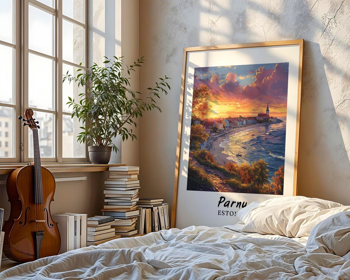 Pärnu, Estonia Wedding Gift Illustration - Image 3