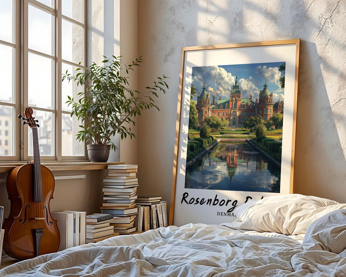 Rosenborg Palace Denmark Minimalist Travel Poster - Image 3