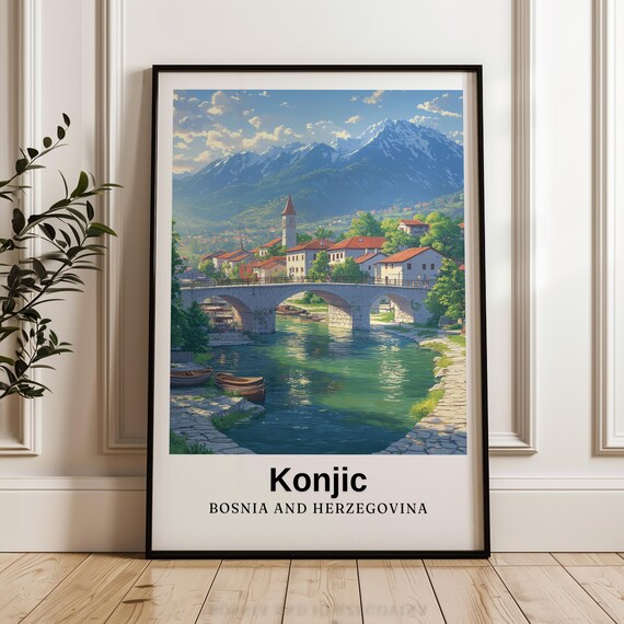Konjic Travel Poster, Bosnia And Herzegovina
