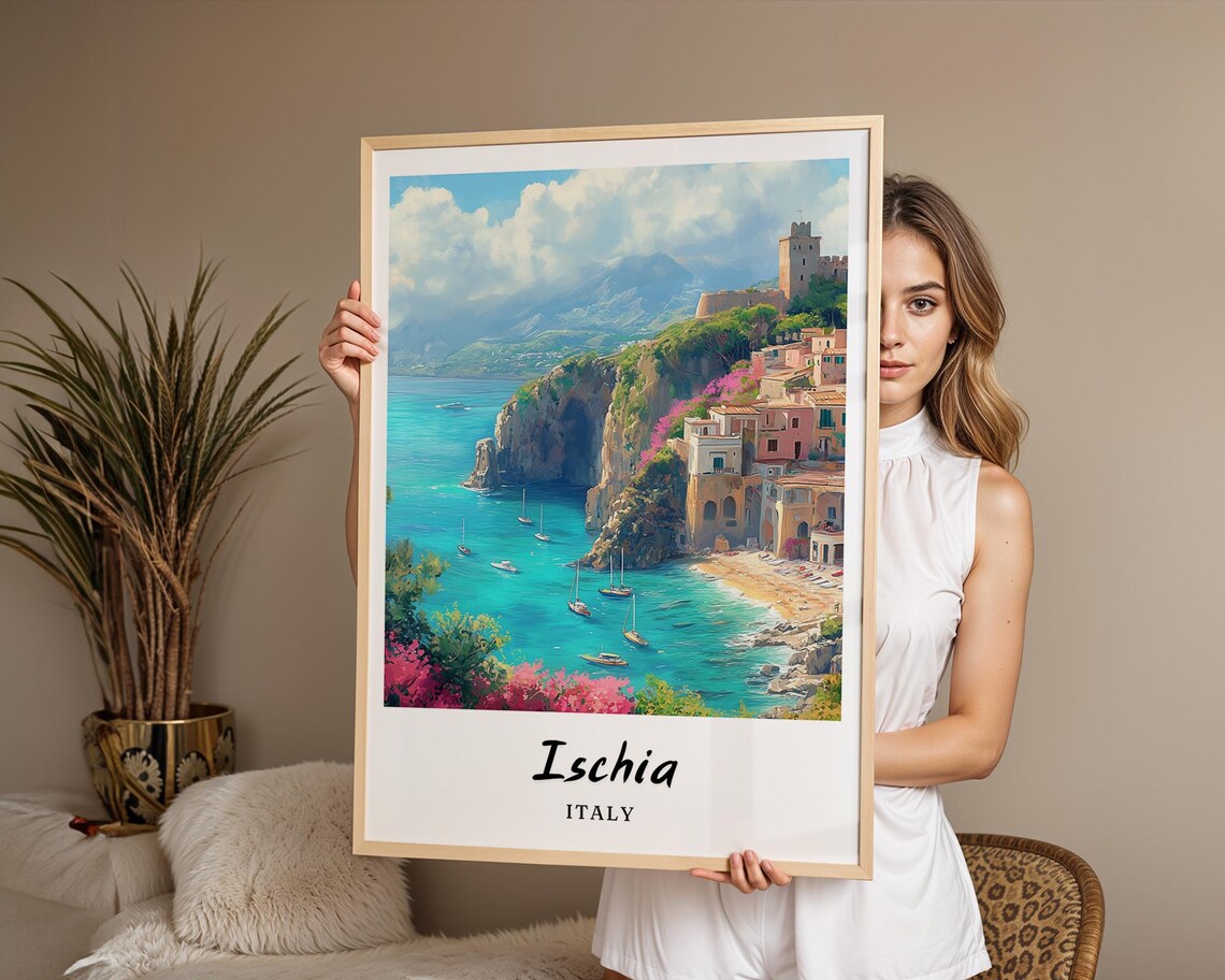 Ischia Italy Travel Poster, Minimalist Italy Poster - Image 2