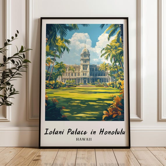 Honolulu Hawaii Wall Art Prints Travel Poster Print Instant Wall Art Print Gift Minimalist Birthday Gifts