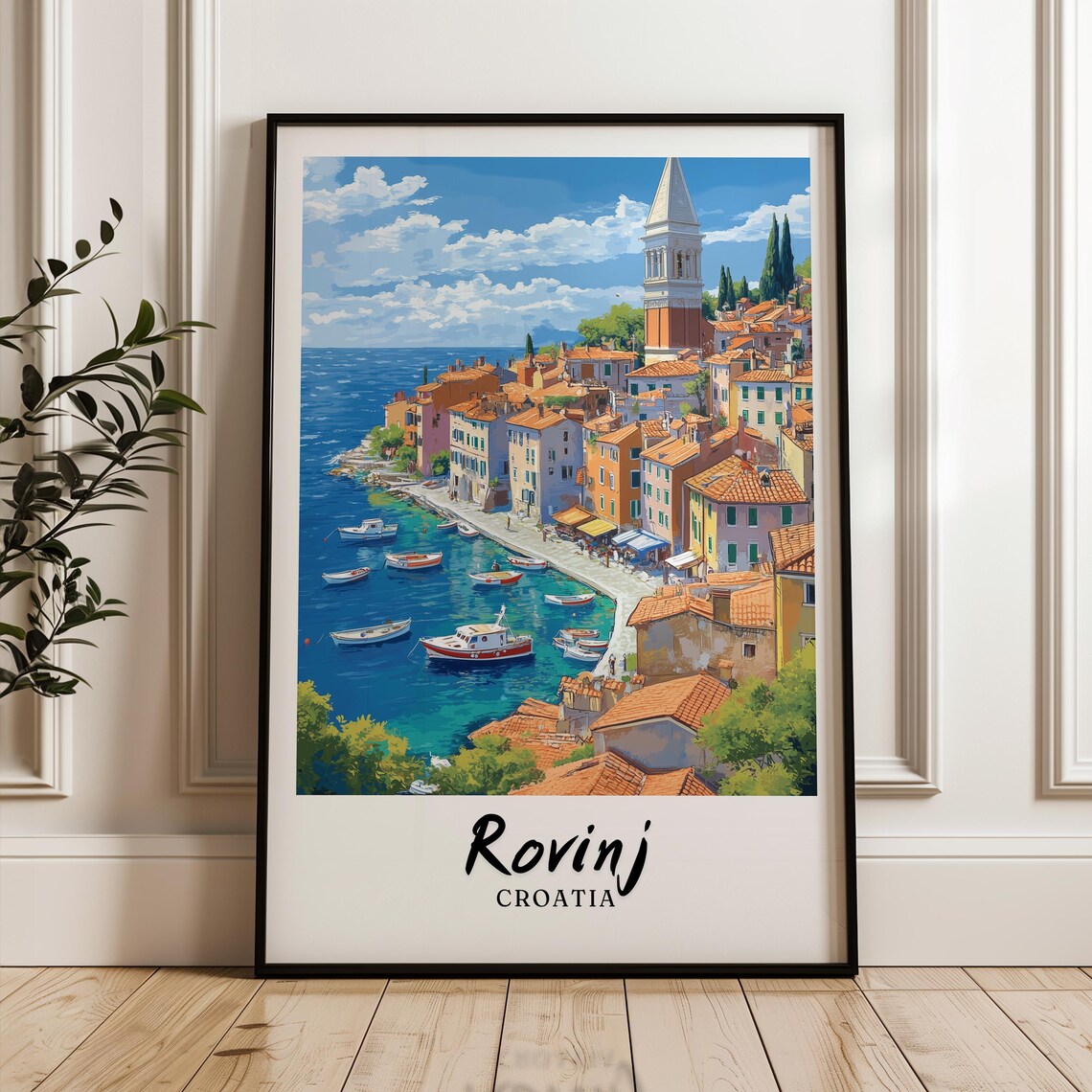Rovinj Travel Print, Croatia Wedding Gift
