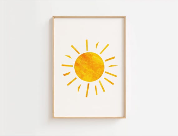 Hungry Bug Sun The Very Caterpillar Inspired Wall Art Print Nursery Here Comes Sunshine