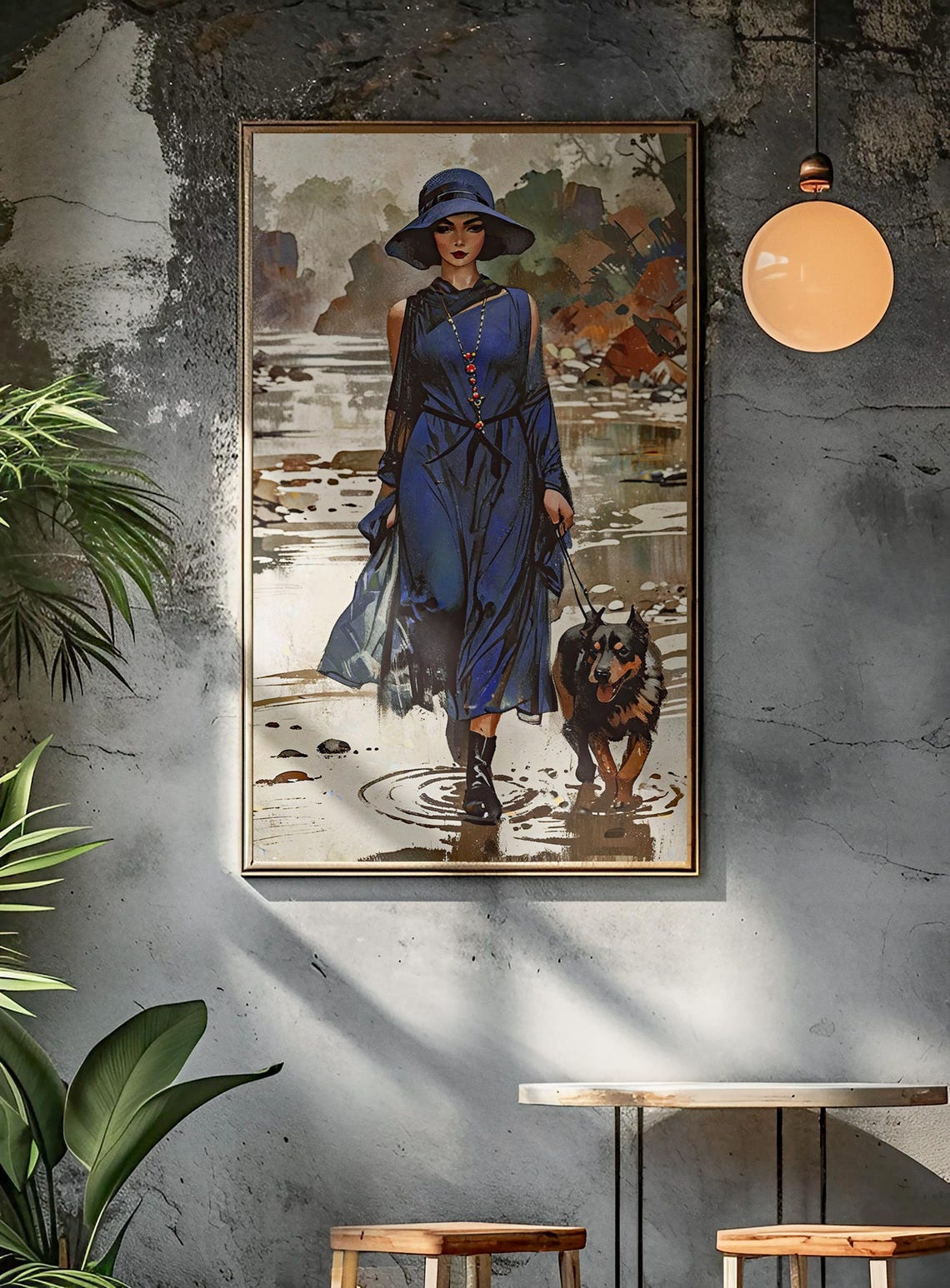 Woman With Dog Art Deco Poster, Vintage Fashion Picture - Image 6