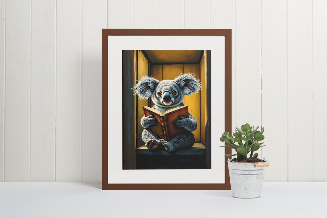 Koala Bear Bathroom Wall Decoration, Animal Illustration - Image 3
