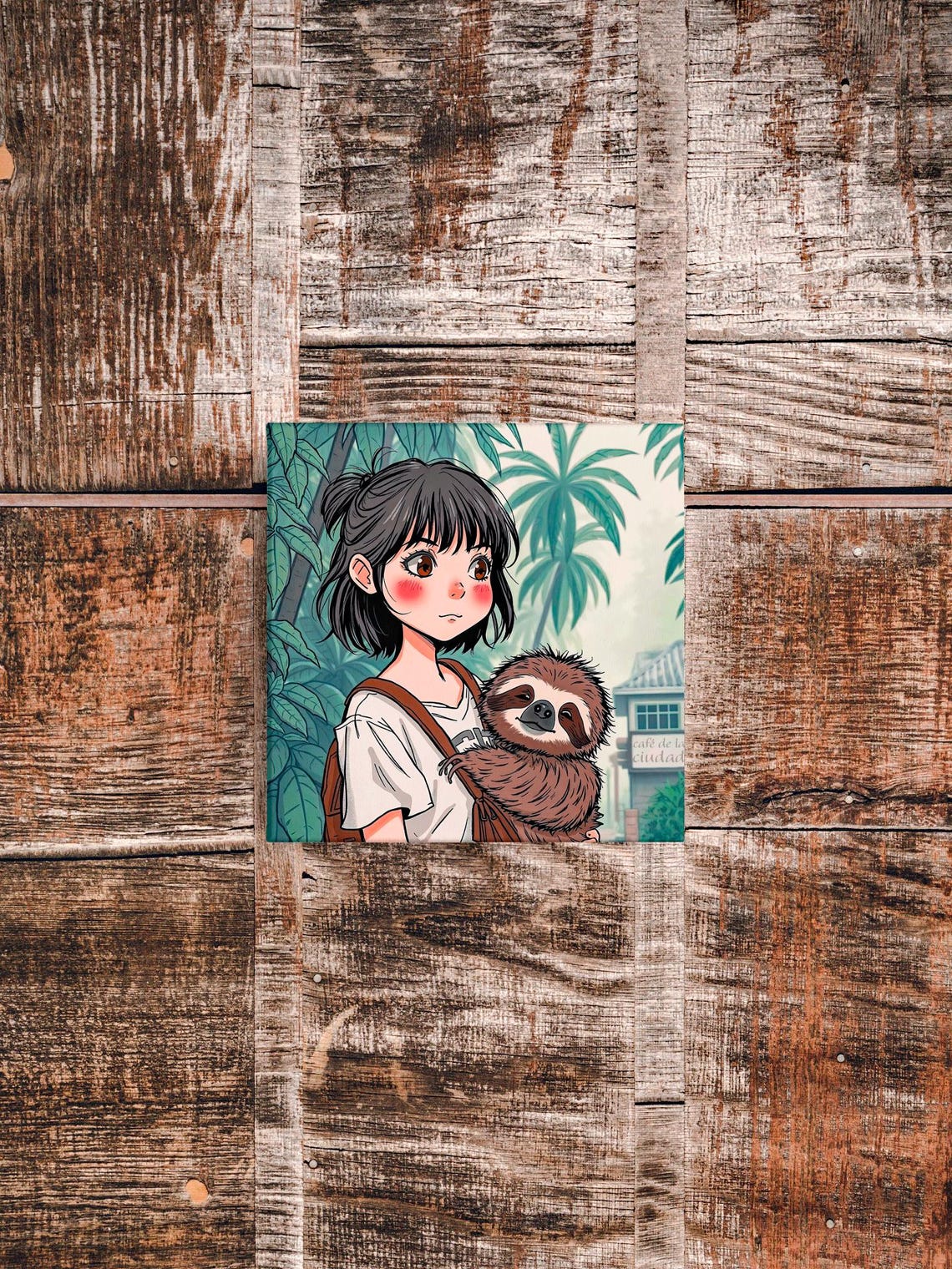 Sloth Watercolor Children's Room Illustration - Image 2