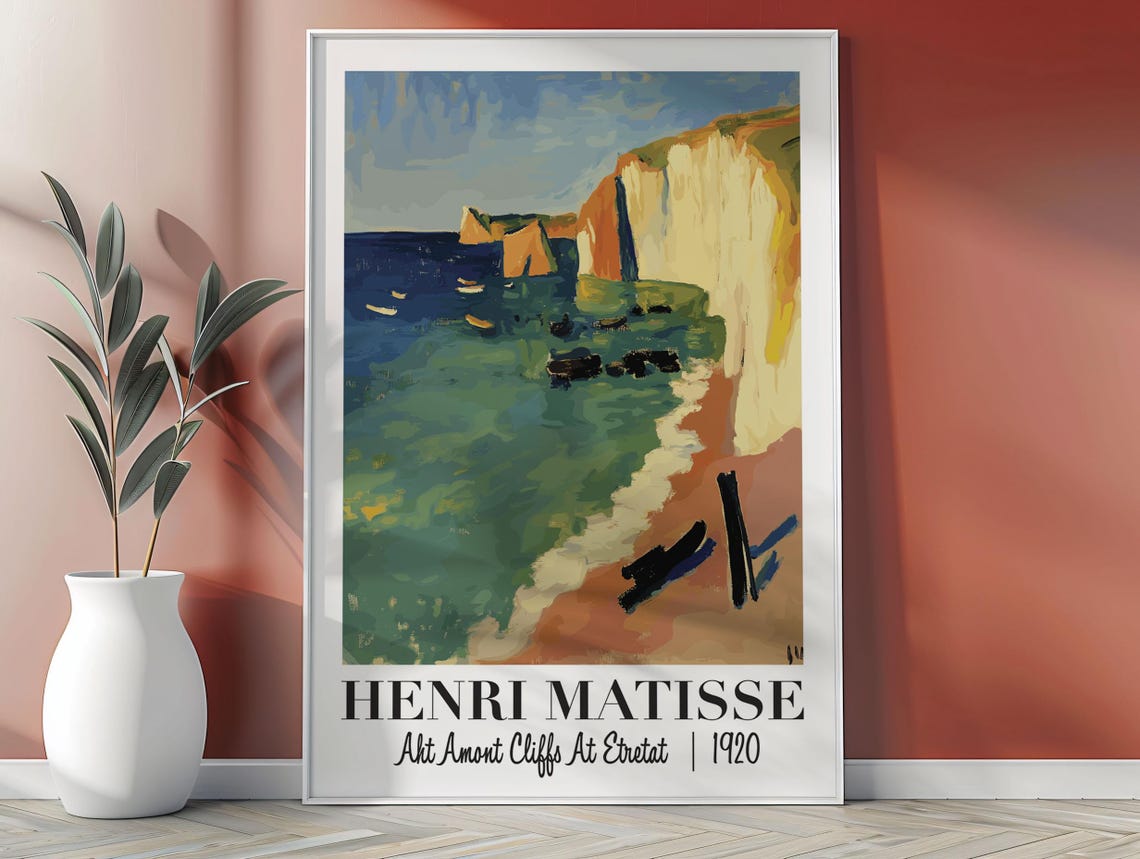 Henri Matisse Alt Amont Cliffs at Etretat 1920 Seascape Poster