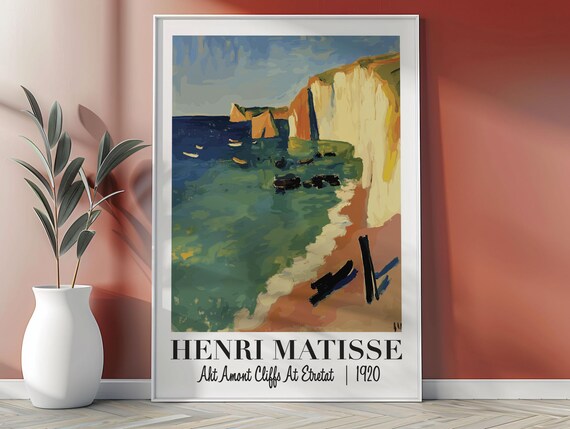 Henri Matisse Alt Amont Cliffs at Etretat 1920 Seascape Poster