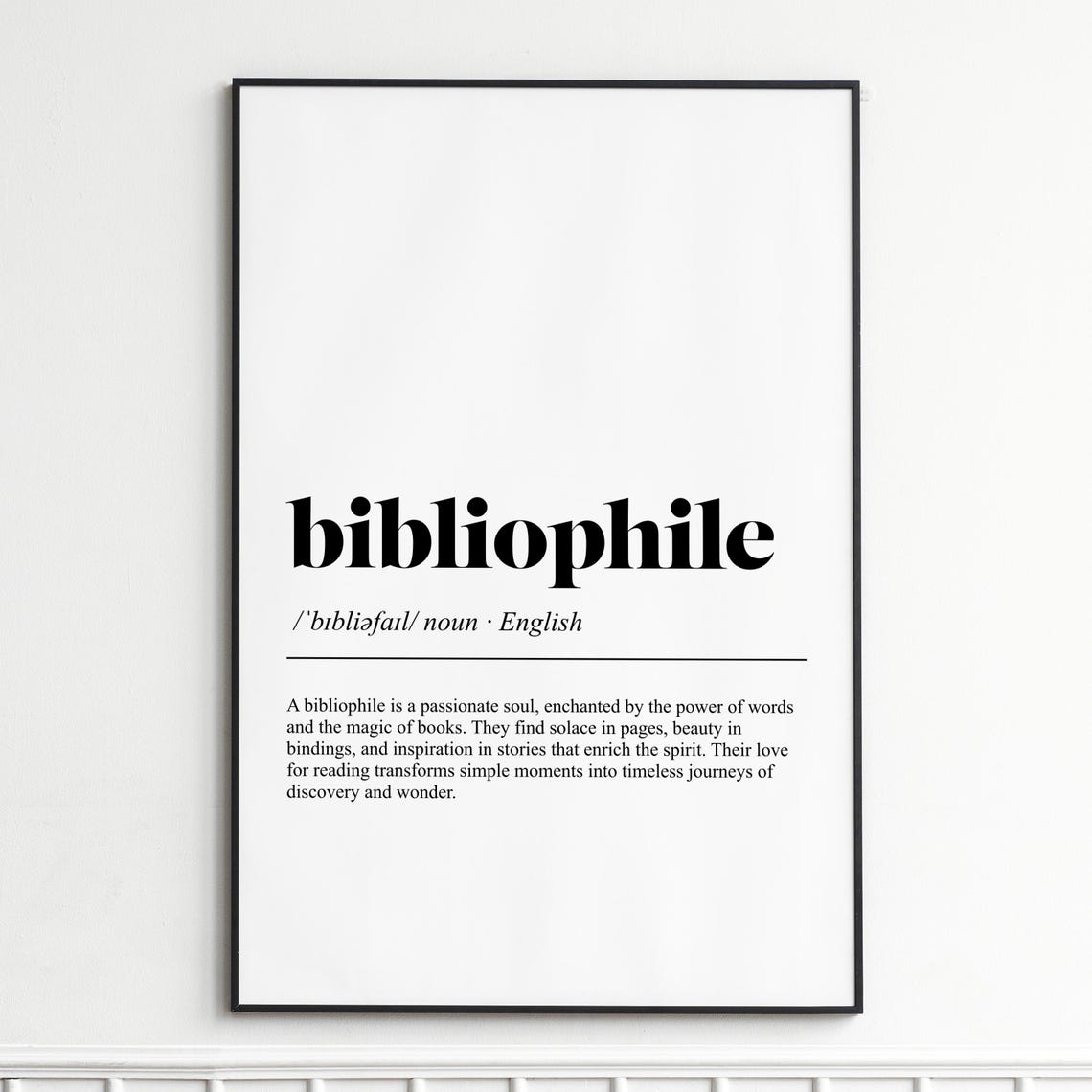 Bibliophile Passionate Soul Book Lover Classic Reader Word Poster
