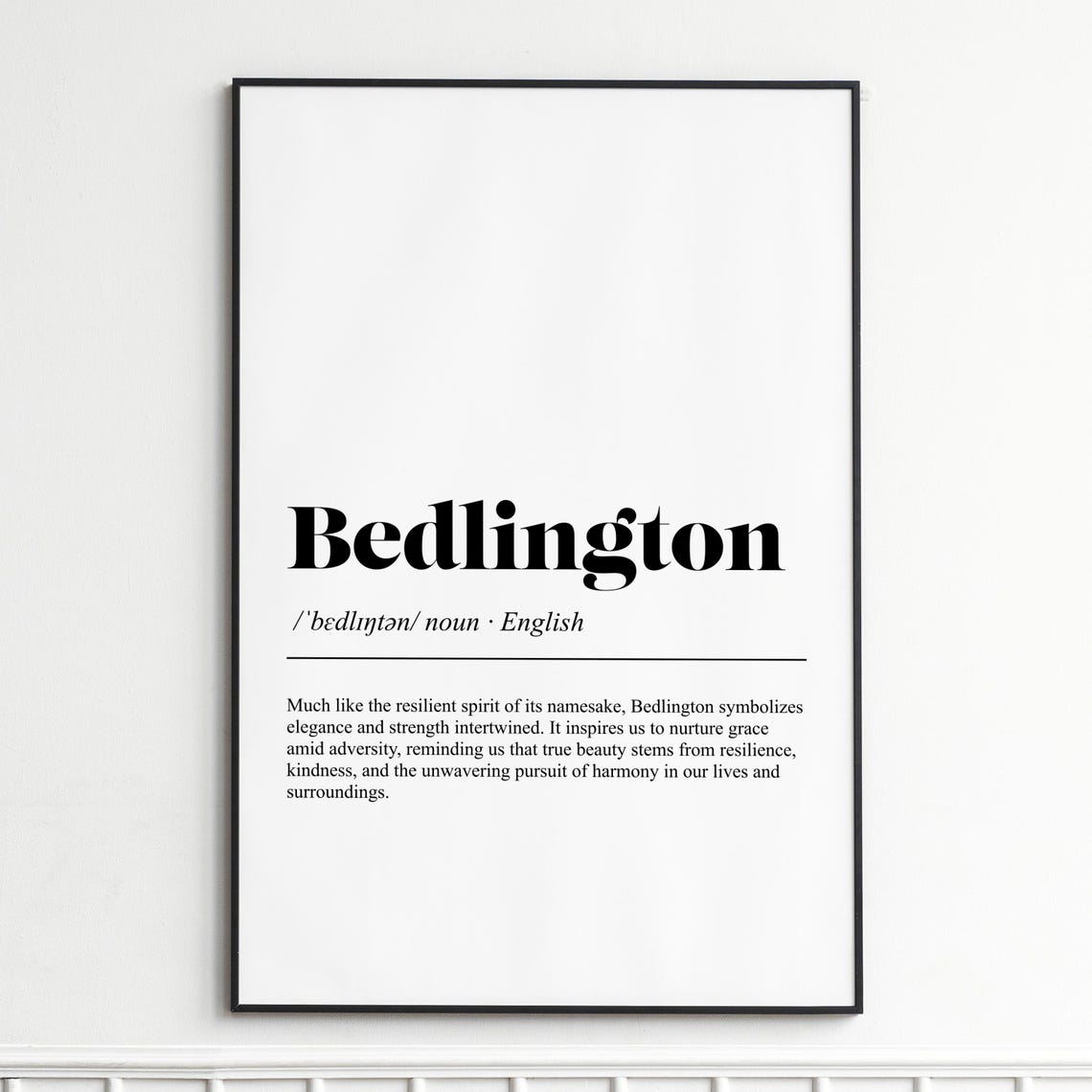 Bedlington Terrier Elegance And Strength Classic Word Poster