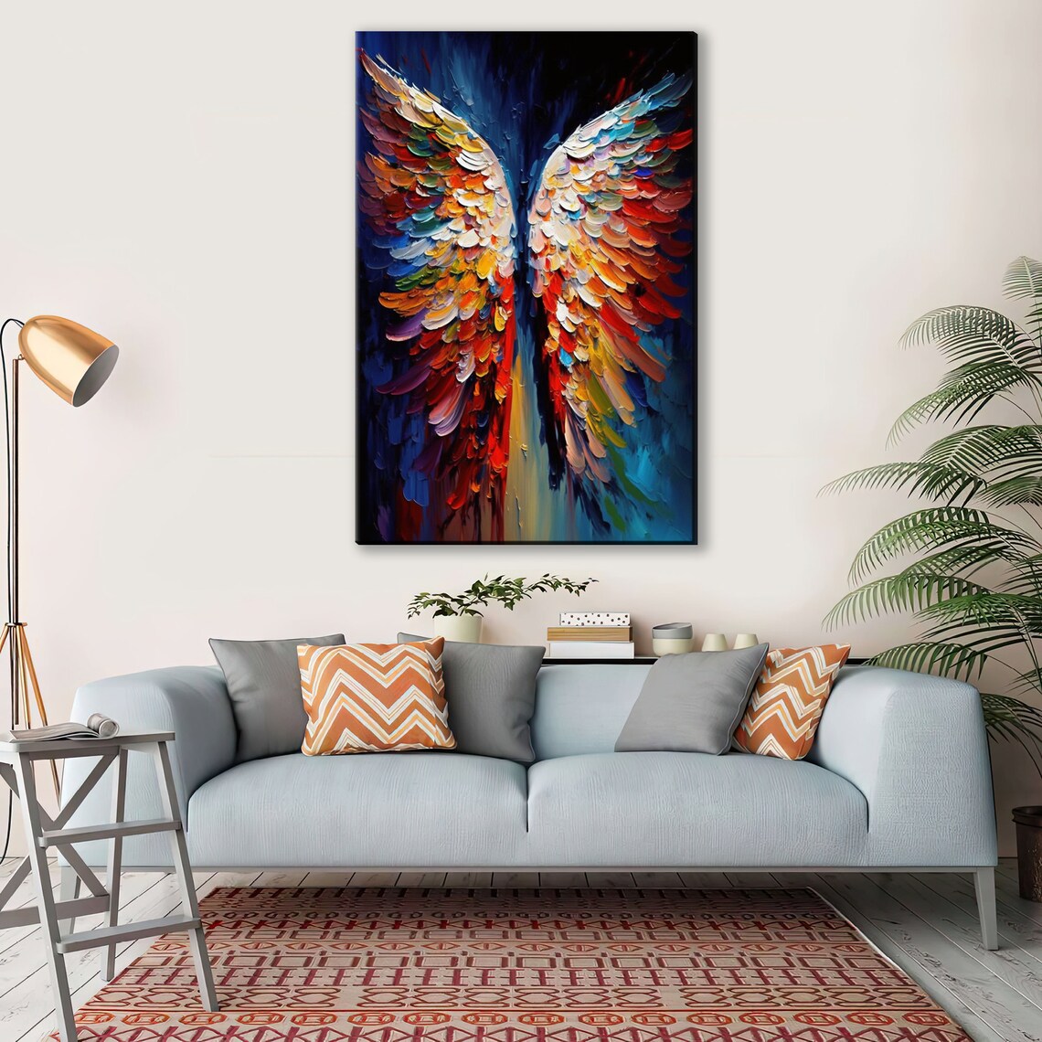 Angel Wings Spiritual Art Print, Angelic Painting - Image 3