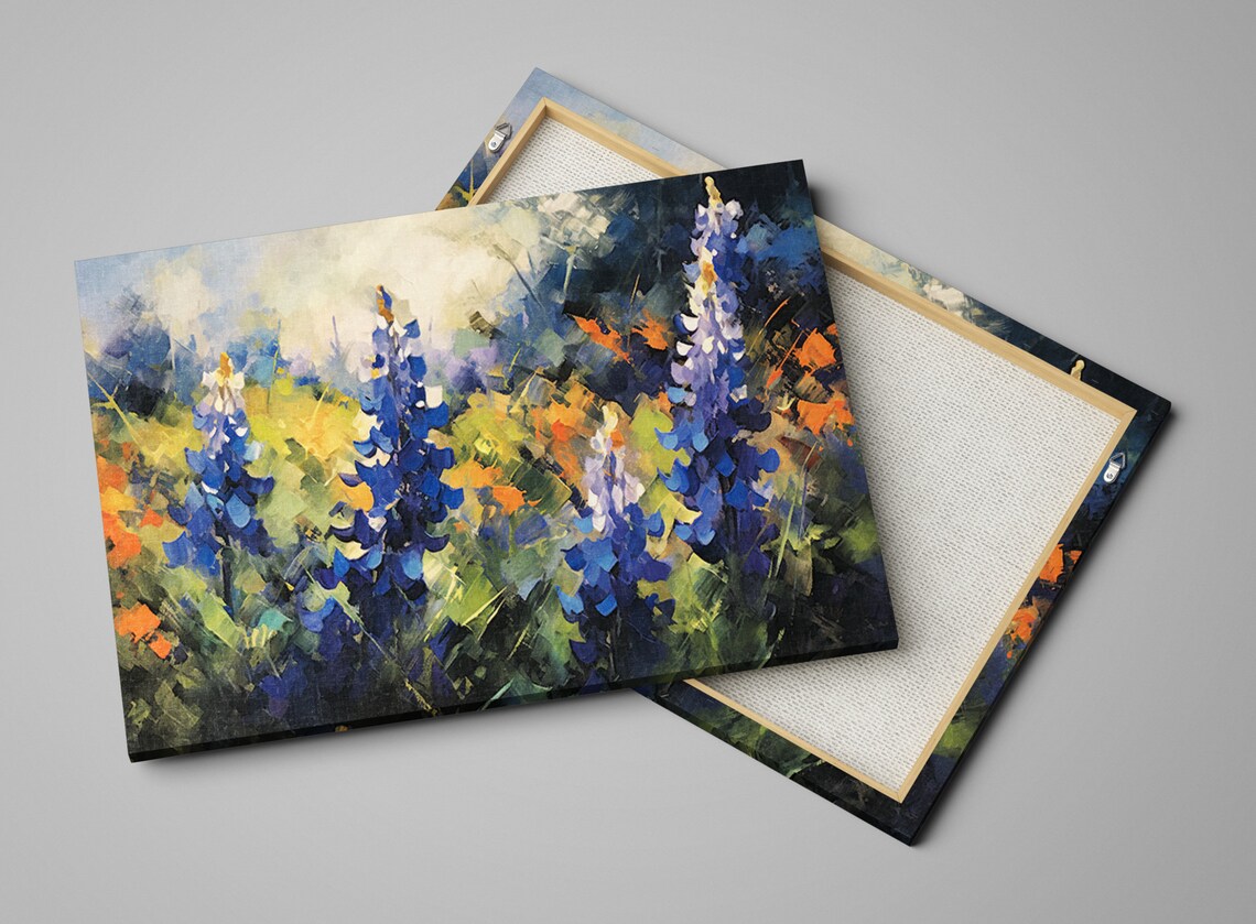 Texas Bluebonnet Spring Wildflower Wall Art Print - Image 4