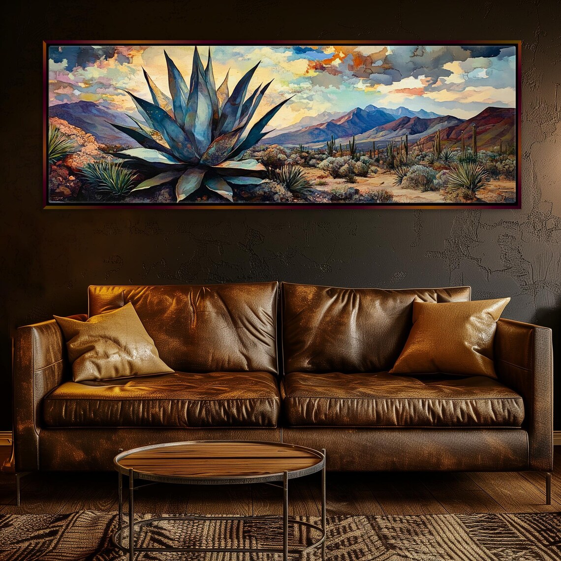 Agave Plant Southwest Desert Scene Poster Print - Image 3