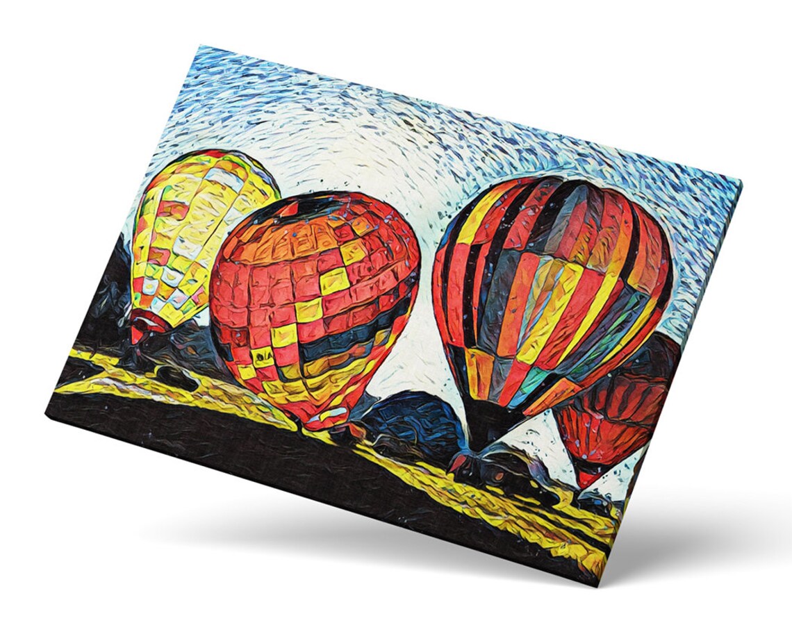 Hot Air Balloons Southwest Impressionist Art Print