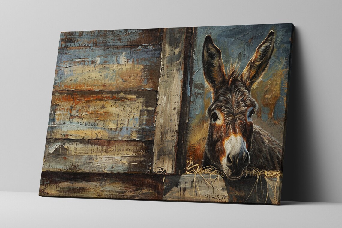 Rustic Texas Donkey, Lone Star Charm Art Print - Image 4