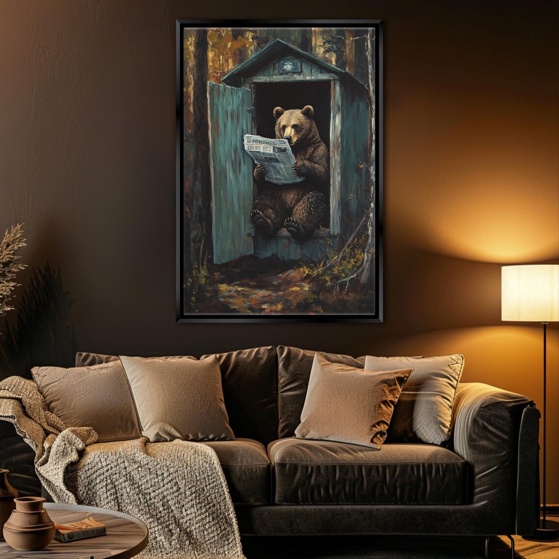 Whimsical Bear Bathroom Humor Art Print For Home - Image 4