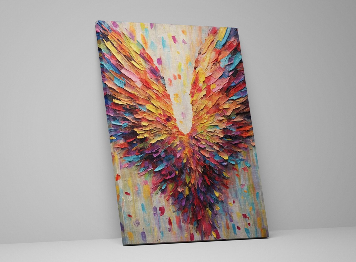 Angel Wings Celestial Art Print, Abstract Modern - Image 5