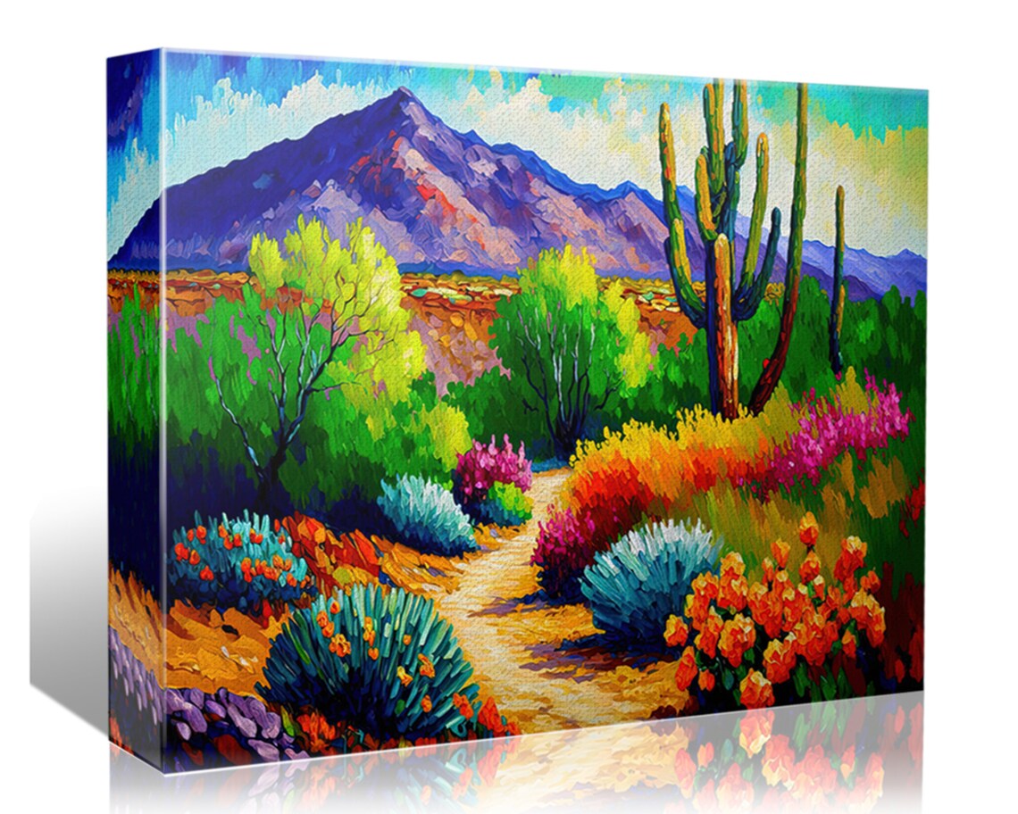 Colorful Desert Scene Art Print, Southwest Style - Image 4