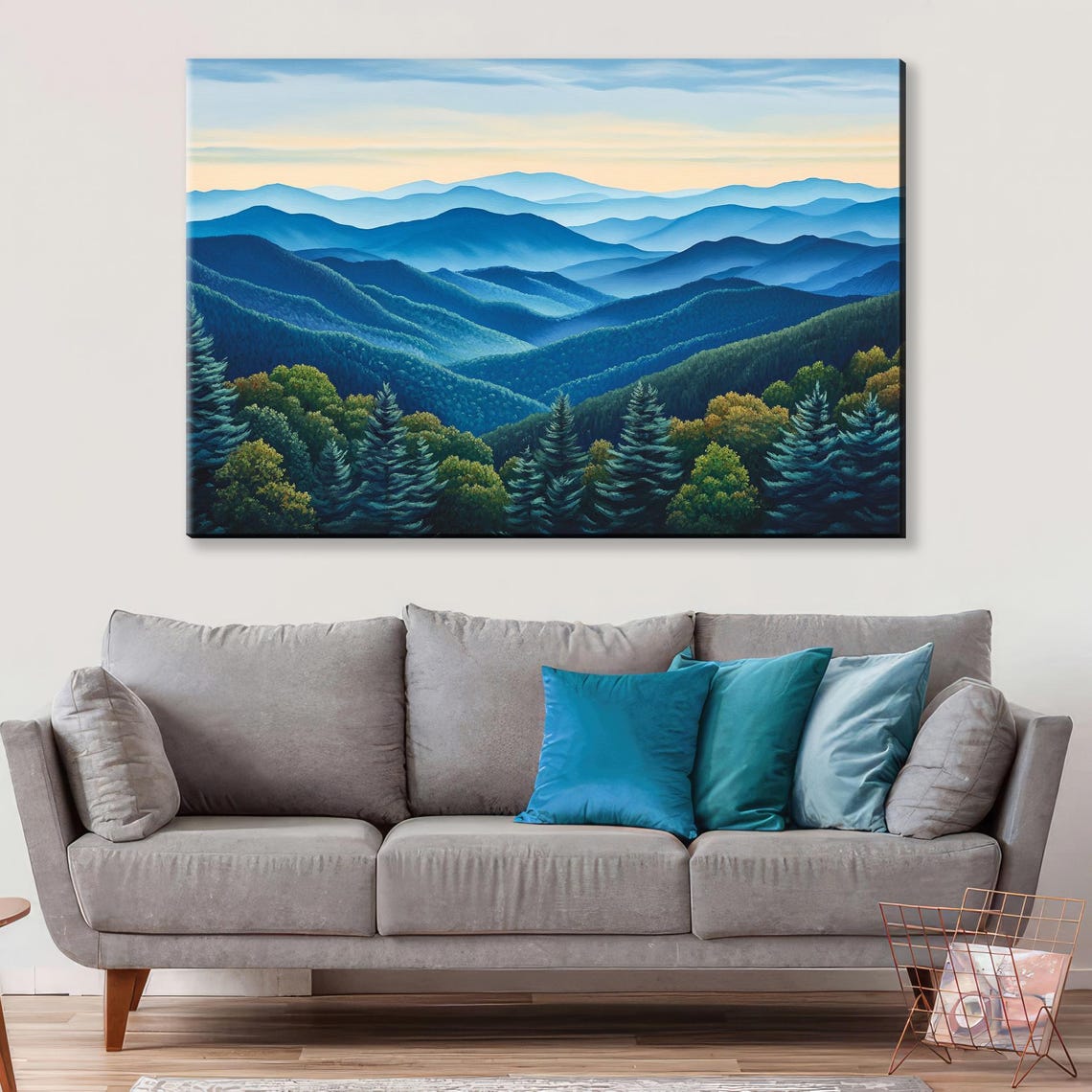 Blue Ridge Mountains National Park Print Scenic View Framed Unframed Gallery Wrapped Gicle Ready To Hang Extra Large Wall Art - Image 3