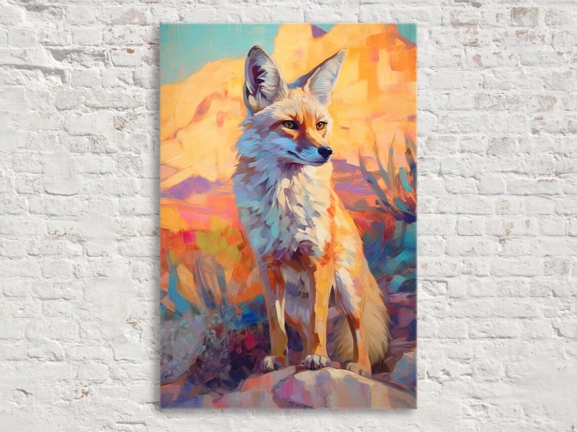 Desert Fox Portrait, Southwest Animal Art Print