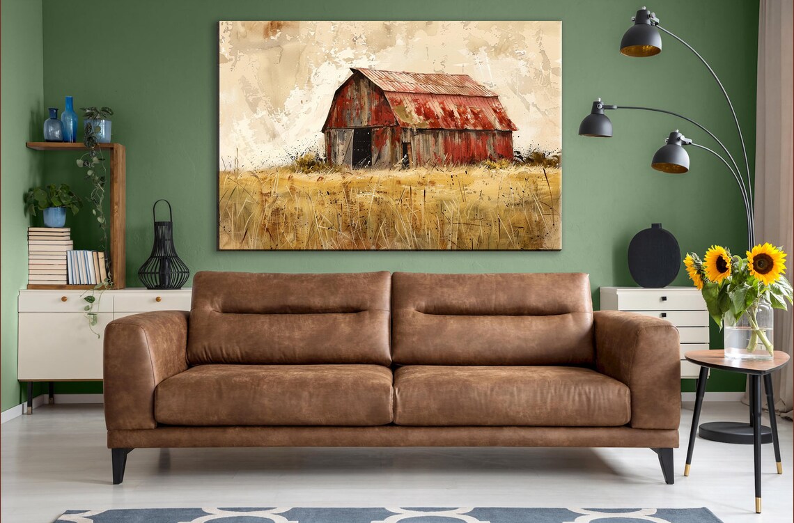 Farmhouse Barn Wall Art Print, Rustic Home Decor - Image 2