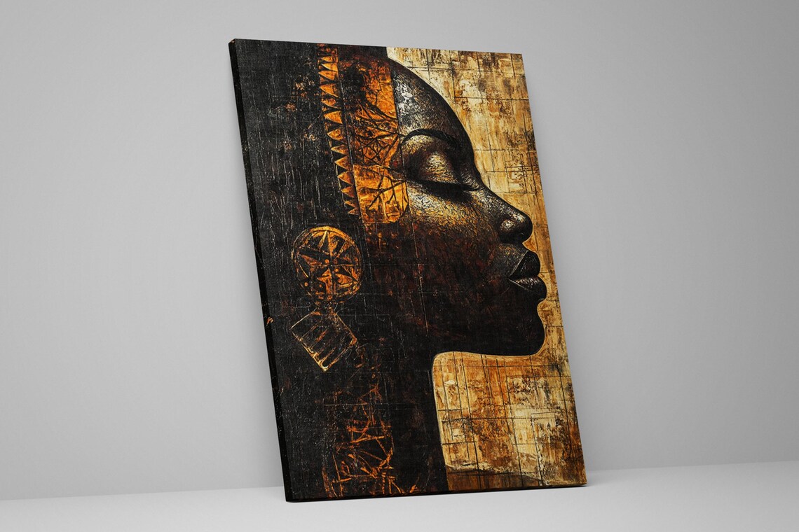 Inspiring African Woman Print Framed Or Unframed Gallery Wrapped Gicle Ready To Hang Extra Large Wall Art - Image 2