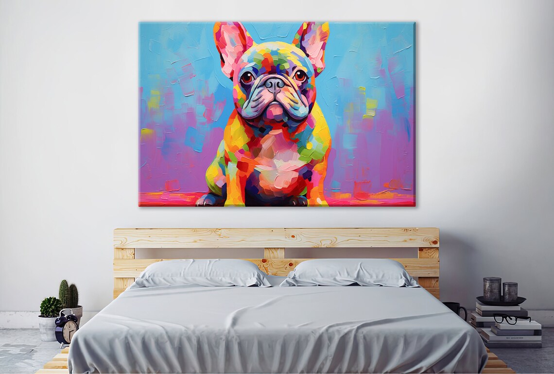 French Bulldog Pop Art Print, Cute Large Frenchie - Image 2