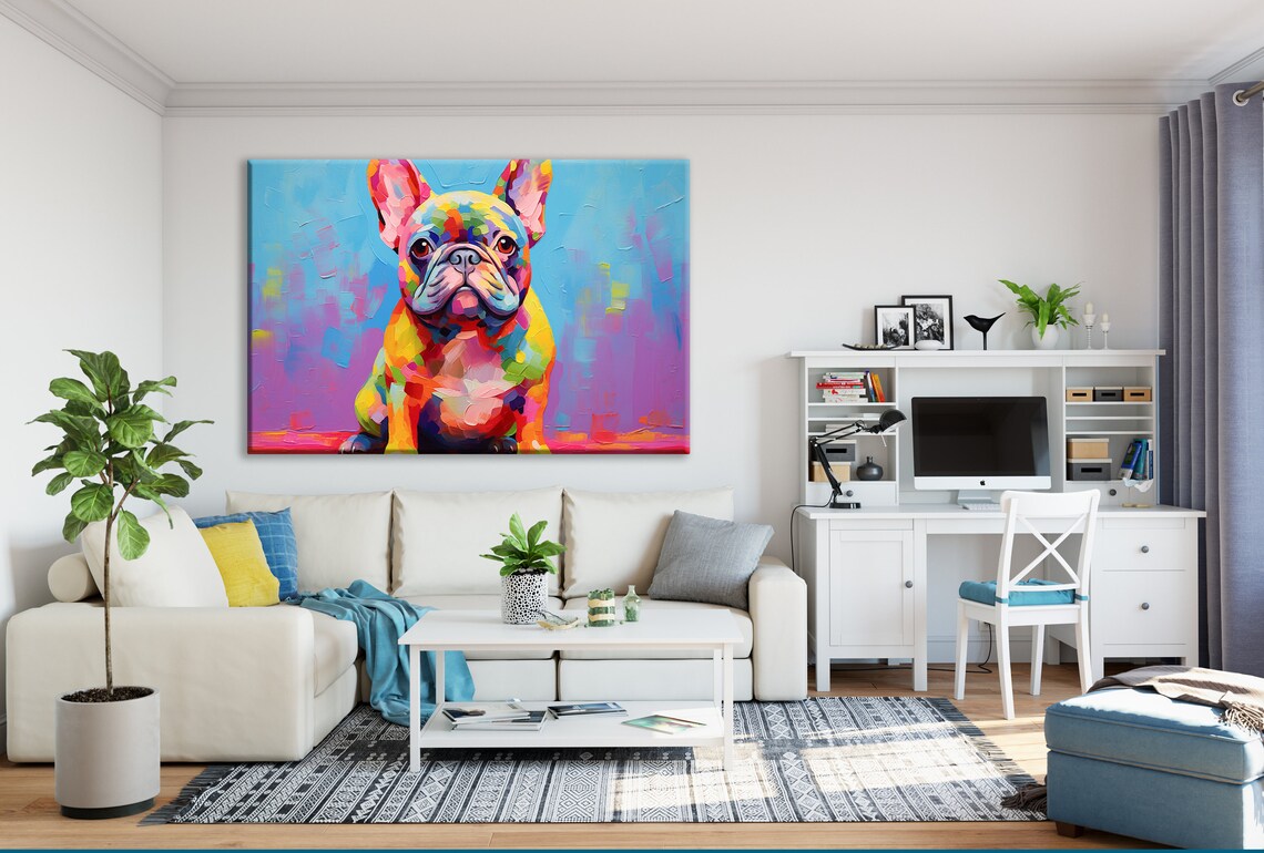 French Bulldog Pop Art Print, Cute Large Frenchie - Image 3