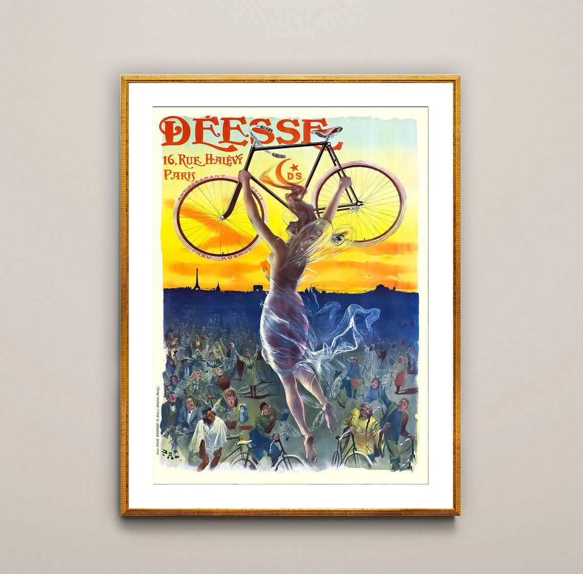 Deesse Vintage Bicycle Poster Poster Paper Or Print Gift Idea Wall Decor