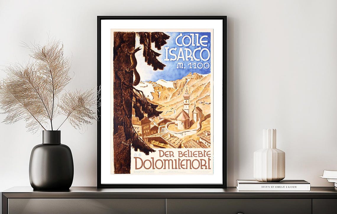 Colle Isarco m 1100 Der Beliebte Dolomitenort Alpine Village Poster - Image 2