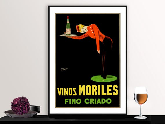 Vinos Moriles Fino Criado Vintage Fooddrink Poster Beverage Art Gift Idea Wall Decor