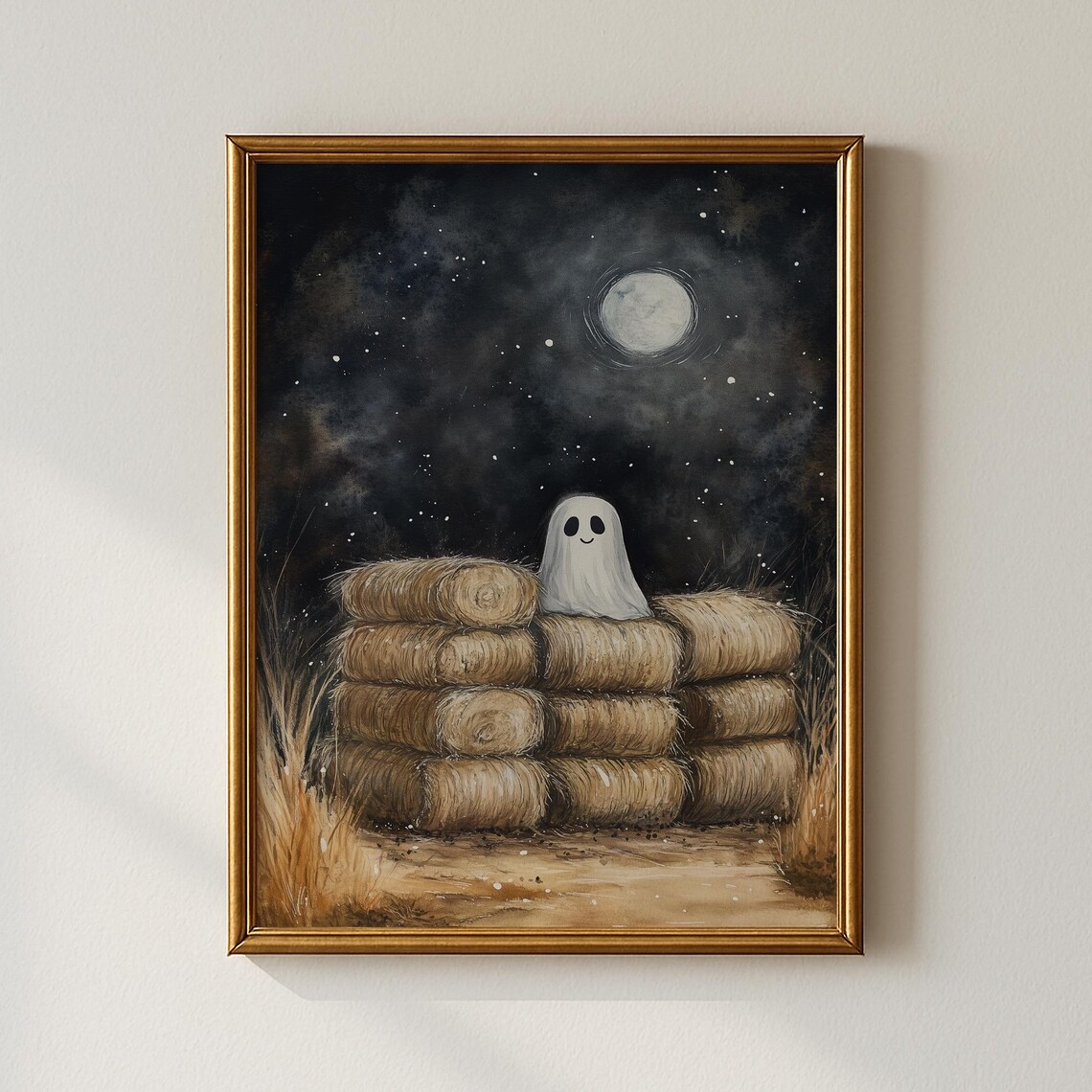 Moon Print Halloween Wall Art Living Room Decor Collected Prints Cpp736