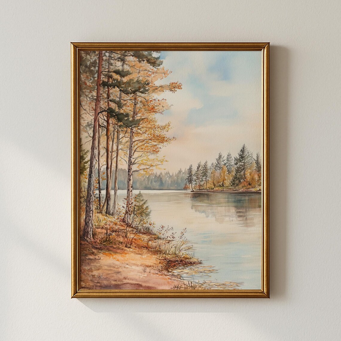 Vintage Autumn Landscape Print Nature Wall Art Living Room Decor Collected Prints Cpp616