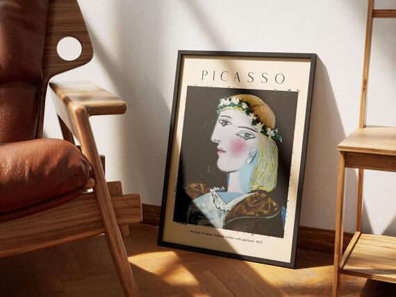 Picasso Marie Therese Walter Garland Portrait 1937 Wall Poster