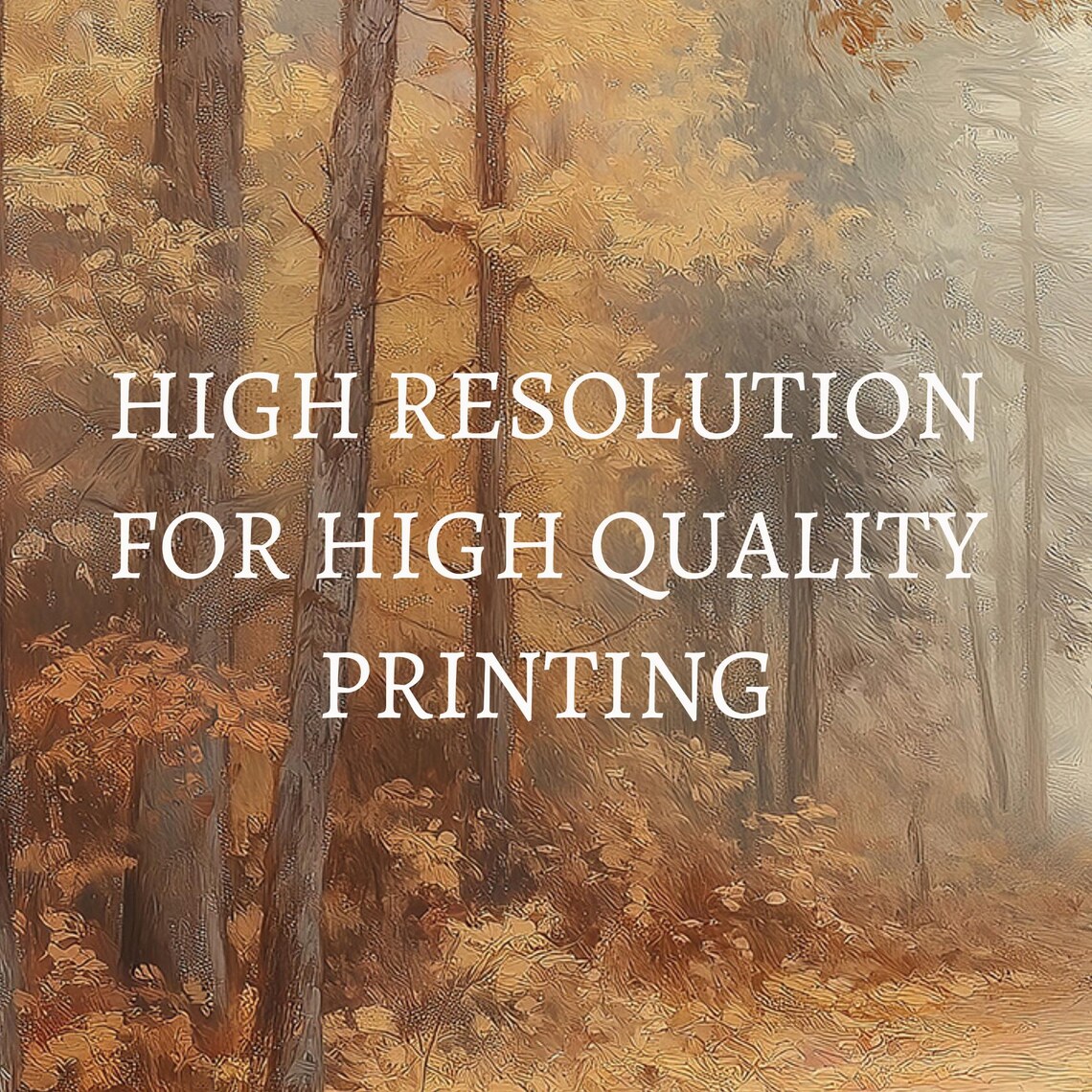Golden Autumn Road Vintage Fall Art Print - Image 2