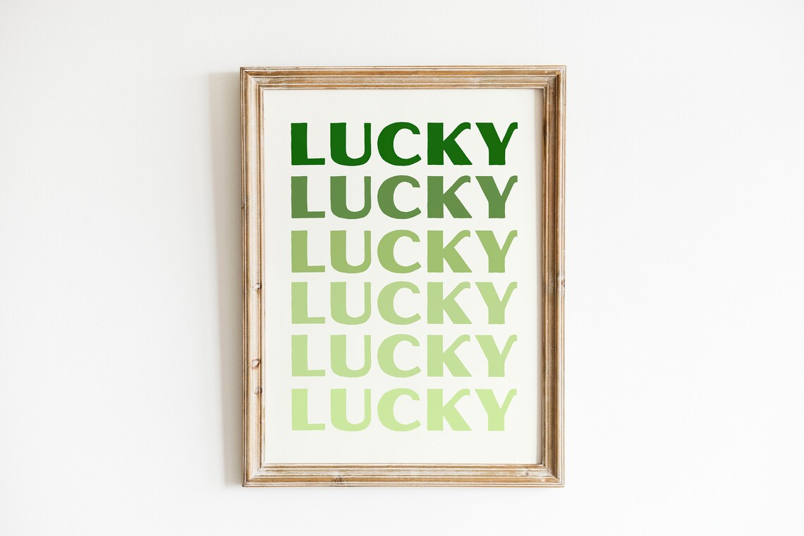 Lucky St. Patrick's Day Party Decor Wall Art Print