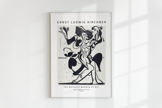 Ernst Ludwig Kirchner Mary Wigman Dance Woodcut Expressionist Art Print